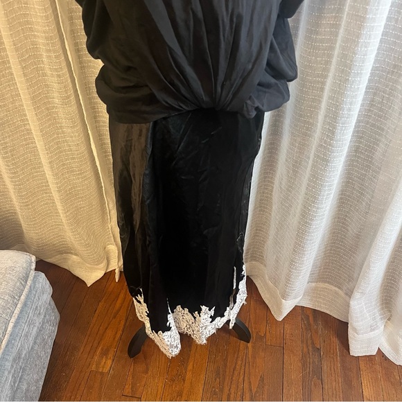 3.1 Phillip Lim Black Midi Dress with White Lace Detail - Picture 6 of 12